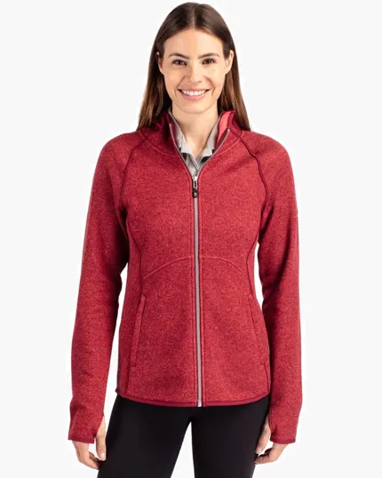 Mainsail Sweater-Knit Women's Full Zip Hooded Jacket — view 2