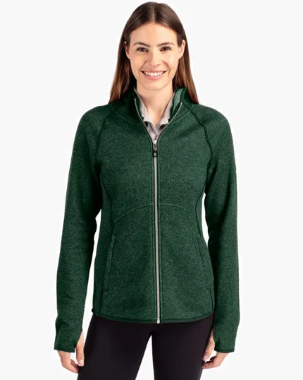 Mainsail Sweater-Knit Women's Full Zip Hooded Jacket — view 3