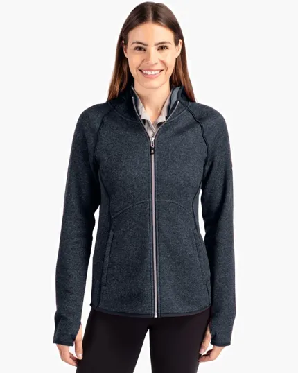Mainsail Sweater-Knit Women's Full Zip Hooded Jacket — view 4