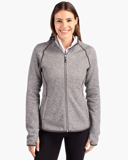 Mainsail Sweater-Knit Women's Full Zip Hooded Jacket — view 5