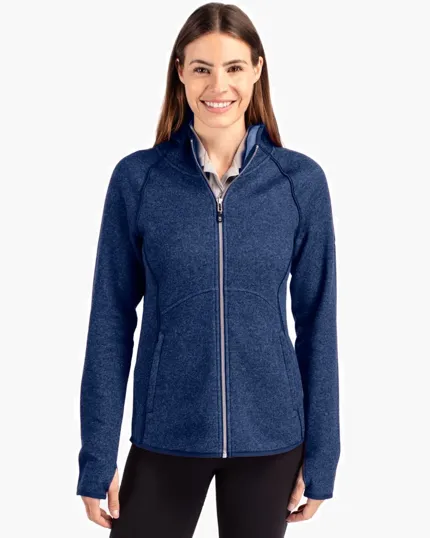 Mainsail Sweater-Knit Women's Full Zip Hooded Jacket — view 7