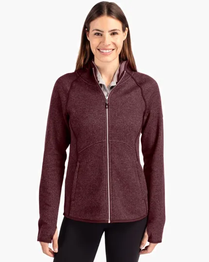 Mainsail Sweater-Knit Women's Full Zip Hooded Jacket — view 8