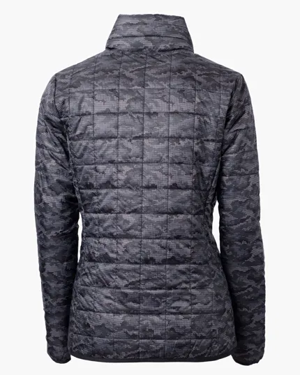 Rainier Recycled Insulated Printed Puffer Full Zip Jacket — view 5