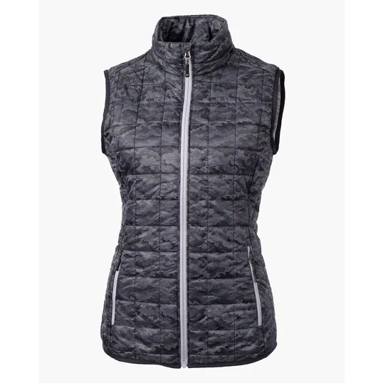 Rainier Recycled Insulated Printed Puffer Full Zip Vest — view 3
