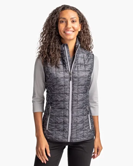 Rainier Recycled Insulated Printed Puffer Full Zip Vest