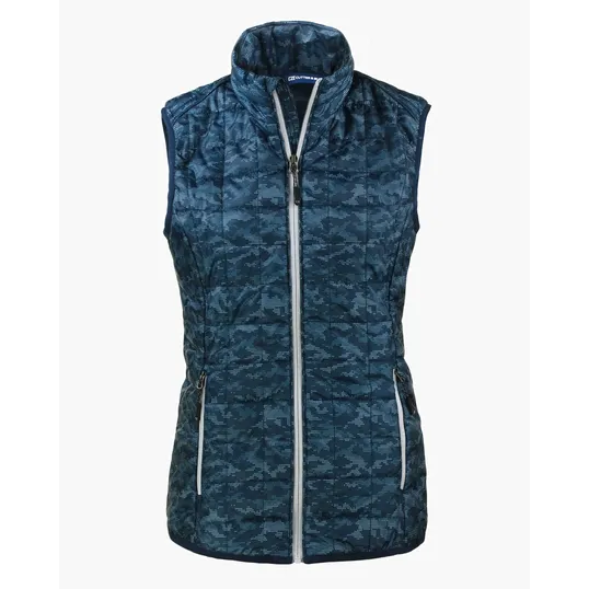 Rainier Recycled Insulated Printed Puffer Full Zip Vest — view 4