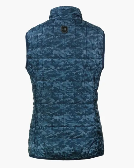 Rainier Recycled Insulated Printed Puffer Full Zip Vest — view 6