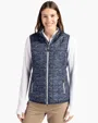 Rainier Recycled Insulated Printed Puffer Full Zip Vest — view 2