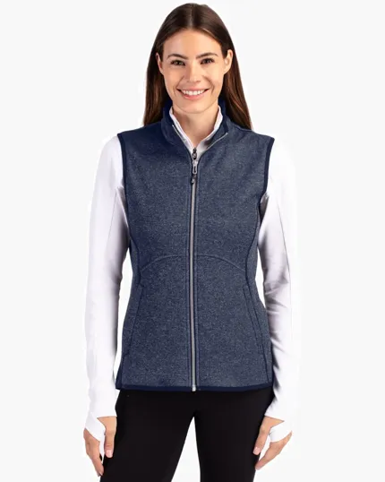 Mainsail Sweater-Knit Women's Full Zip Vest — view 12