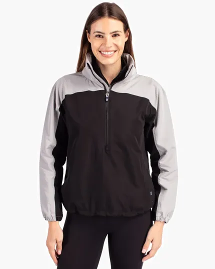 Charter Recycled Packable Womens Half Zip Anorak Jacket — view 3