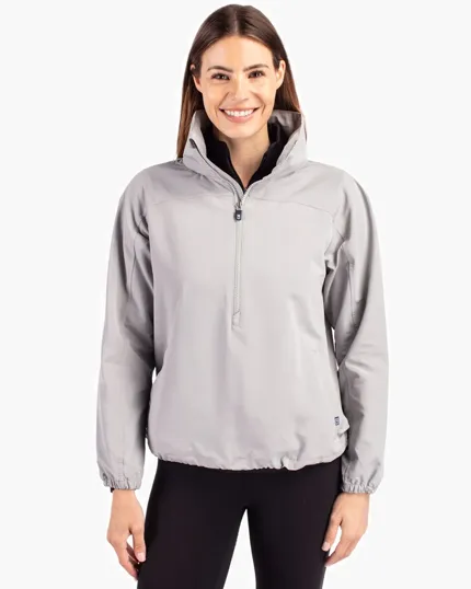 Charter Recycled Packable Womens Half Zip Anorak Jacket — view 6