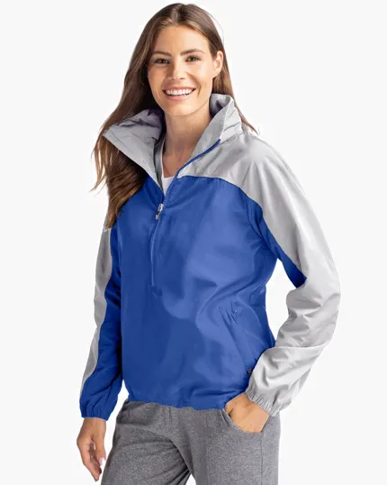 Charter Recycled Packable Womens Half Zip Anorak Jacket — view 7