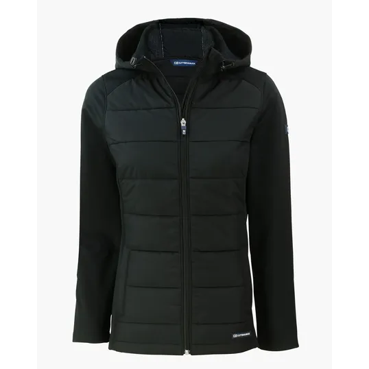 Evoke Recycled Honeycomb Fleece Womens Hybrid Full Zip Jacket — view 5