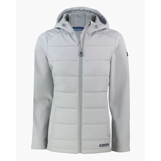 Evoke Recycled Honeycomb Fleece Womens Hybrid Full Zip Jacket — view 6