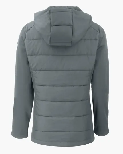 Evoke Recycled Honeycomb Fleece Womens Hybrid Full Zip Jacket — view 12