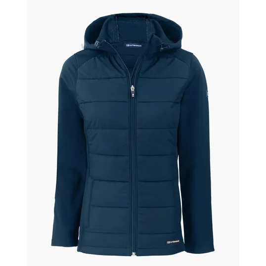 Evoke Recycled Honeycomb Fleece Womens Hybrid Full Zip Jacket — view 8