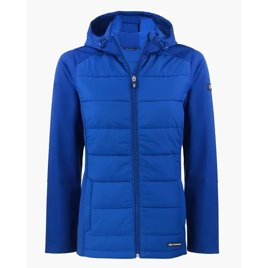Evoke Recycled Honeycomb Fleece Womens Hybrid Full Zip Jacket — view 9