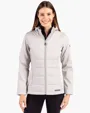Evoke Recycled Honeycomb Fleece Womens Hybrid Full Zip Jacket — view 2