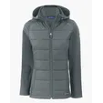 Evoke Recycled Honeycomb Fleece Womens Hybrid Full Zip Jacket — view 7