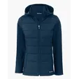 Evoke Recycled Honeycomb Fleece Womens Hybrid Full Zip Jacket — view 8