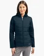Evoke Recycled Honeycomb Fleece Womens Hybrid Full Zip Jacket — view 4