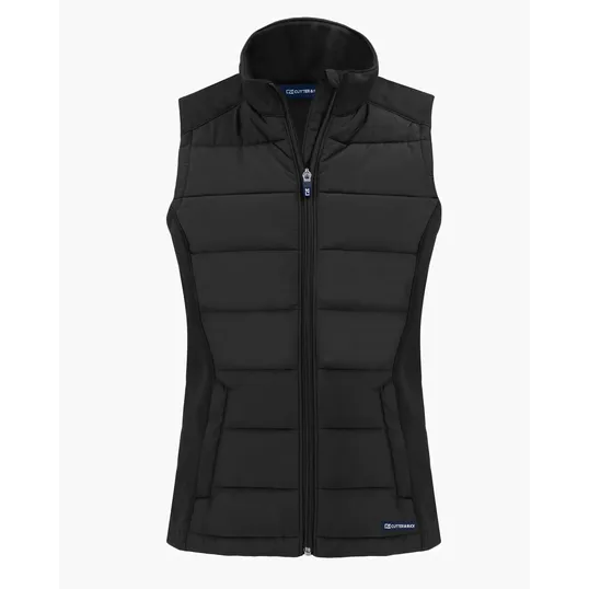 Evoke Recycled Honeycomb Fleece Women's Hybrid Full Zip Vest — view 6