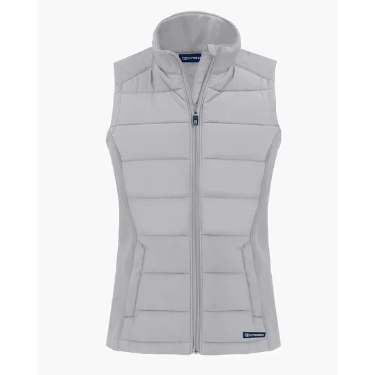 Evoke Recycled Honeycomb Fleece Women's Hybrid Full Zip Vest — view 7