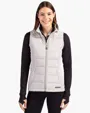 Evoke Recycled Honeycomb Fleece Women's Hybrid Full Zip Vest — view 2