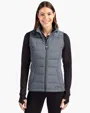 Evoke Recycled Honeycomb Fleece Women's Hybrid Full Zip Vest — view 3