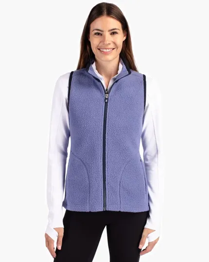 Cascade Epic Comfort Recycled Sherpa Fleece Women's Full Zip Vest — view 3
