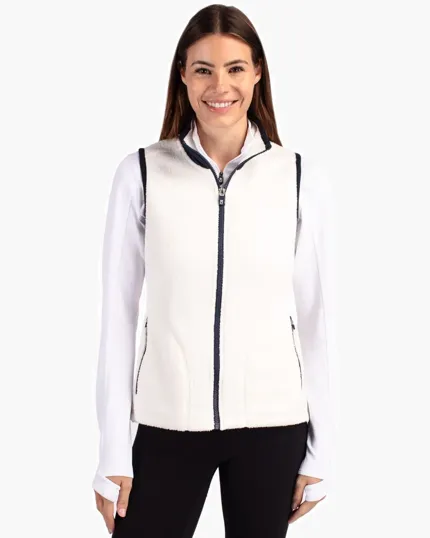 Cascade Epic Comfort Recycled Sherpa Fleece Women's Full Zip Vest — view 5