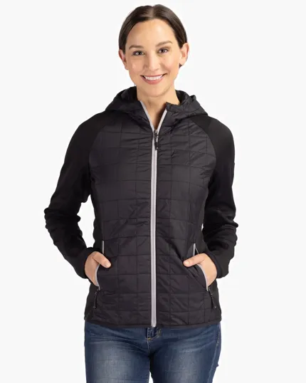 Rainier Recycled Insulated Hybrid Puffer Women's Full Zip Jacket