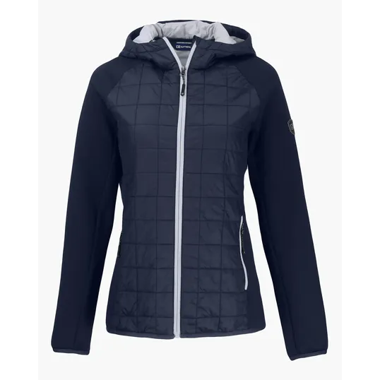 Rainier Recycled Insulated Hybrid Puffer Women's Full Zip Jacket — view 4
