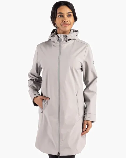 Camano Recycled Stretch Water Resistant Women's Full Zip Jacket — view 9