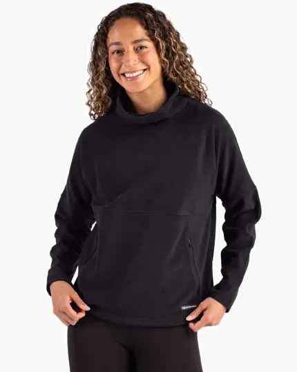 Women's Recycled Fleece Funnel Neck Pullover Jacket
