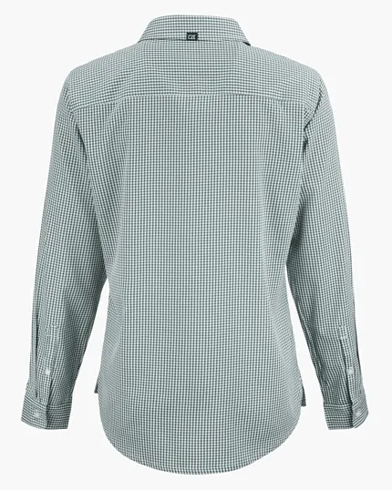 Skyline Recycled Gingham Women's Long Sleeve Spread Collar Dress Shirt — view 11