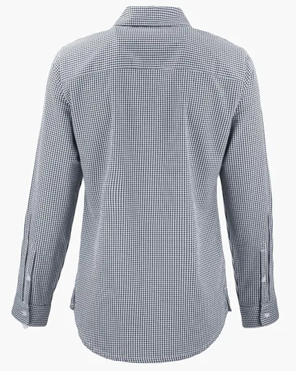Skyline Recycled Gingham Women's Long Sleeve Spread Collar Dress Shirt — view 21