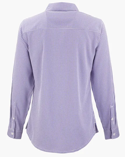 Skyline Recycled Gingham Women's Long Sleeve Spread Collar Dress Shirt — view 24
