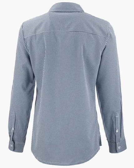 Skyline Recycled Gingham Women's Long Sleeve Spread Collar Dress Shirt — view 25