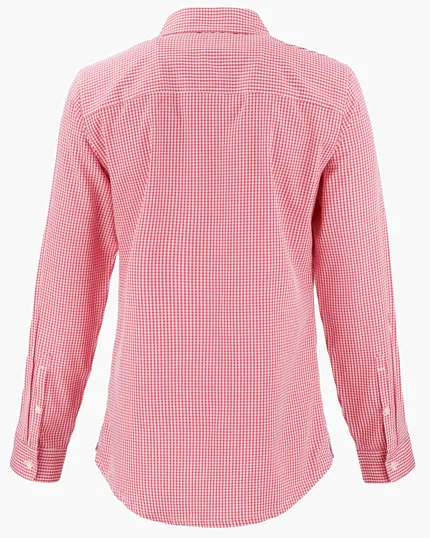 Skyline Recycled Gingham Women's Long Sleeve Spread Collar Dress Shirt — view 26