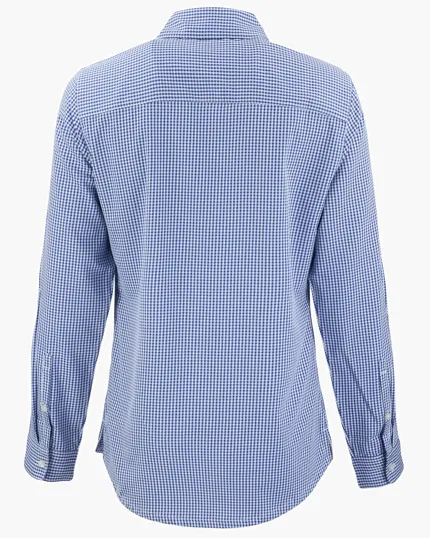 Skyline Recycled Gingham Women's Long Sleeve Spread Collar Dress Shirt — view 27