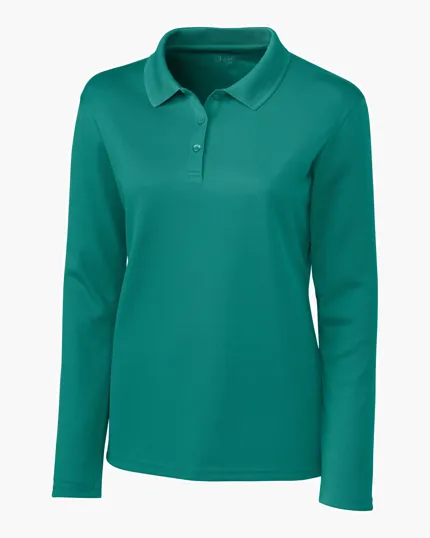 Clique Spin Solution-Dyed Performance Pique Women's Long Sleeve Polo — view 14