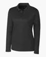 Clique Spin Solution-Dyed Performance Pique Women's Long Sleeve Polo — view 2