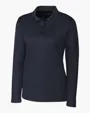 Clique Spin Solution-Dyed Performance Pique Women's Long Sleeve Polo — view 4