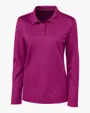 Clique Spin Solution-Dyed Performance Pique Women's Long Sleeve Polo — view 5