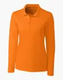 Clique Spin Solution-Dyed Performance Pique Women's Long Sleeve Polo — view 6