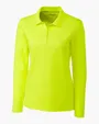 Clique Spin Solution-Dyed Performance Pique Women's Long Sleeve Polo — view 7