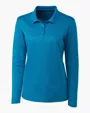 Clique Spin Solution-Dyed Performance Pique Women's Long Sleeve Polo — view 8