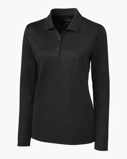 Clique Ice Pique Tech Women's Long Sleeve Polo — view 2