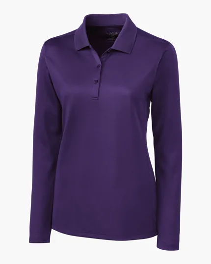 Clique Ice Pique Tech Women's Long Sleeve Polo — view 8